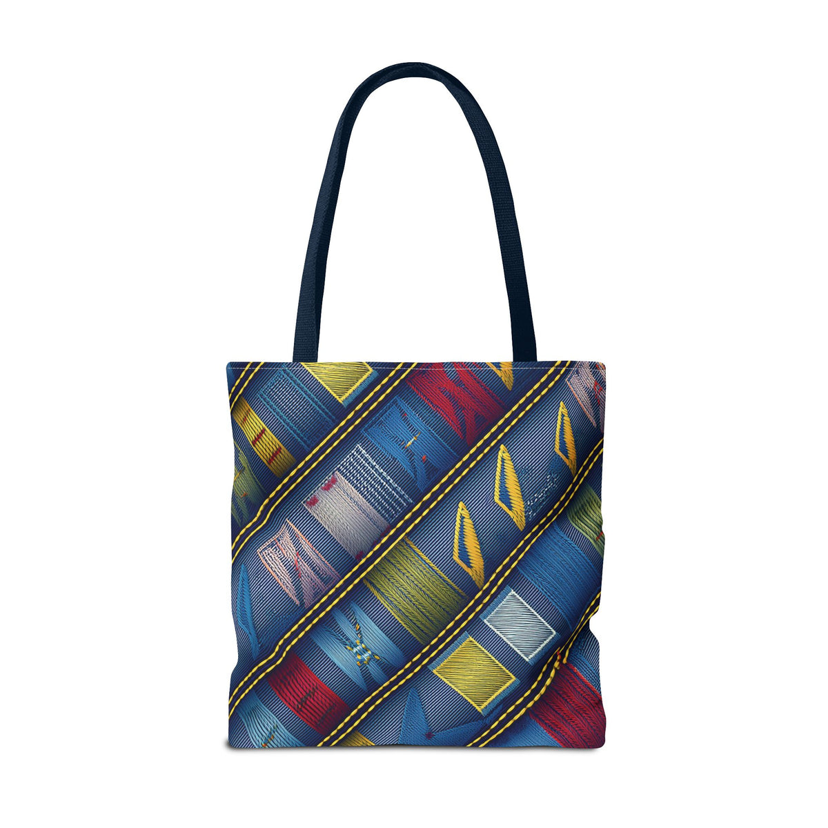 Denim Fabric Imitation Print Unisex Canvas Bag Poly Spun 3 Sizes Tote Bag 189