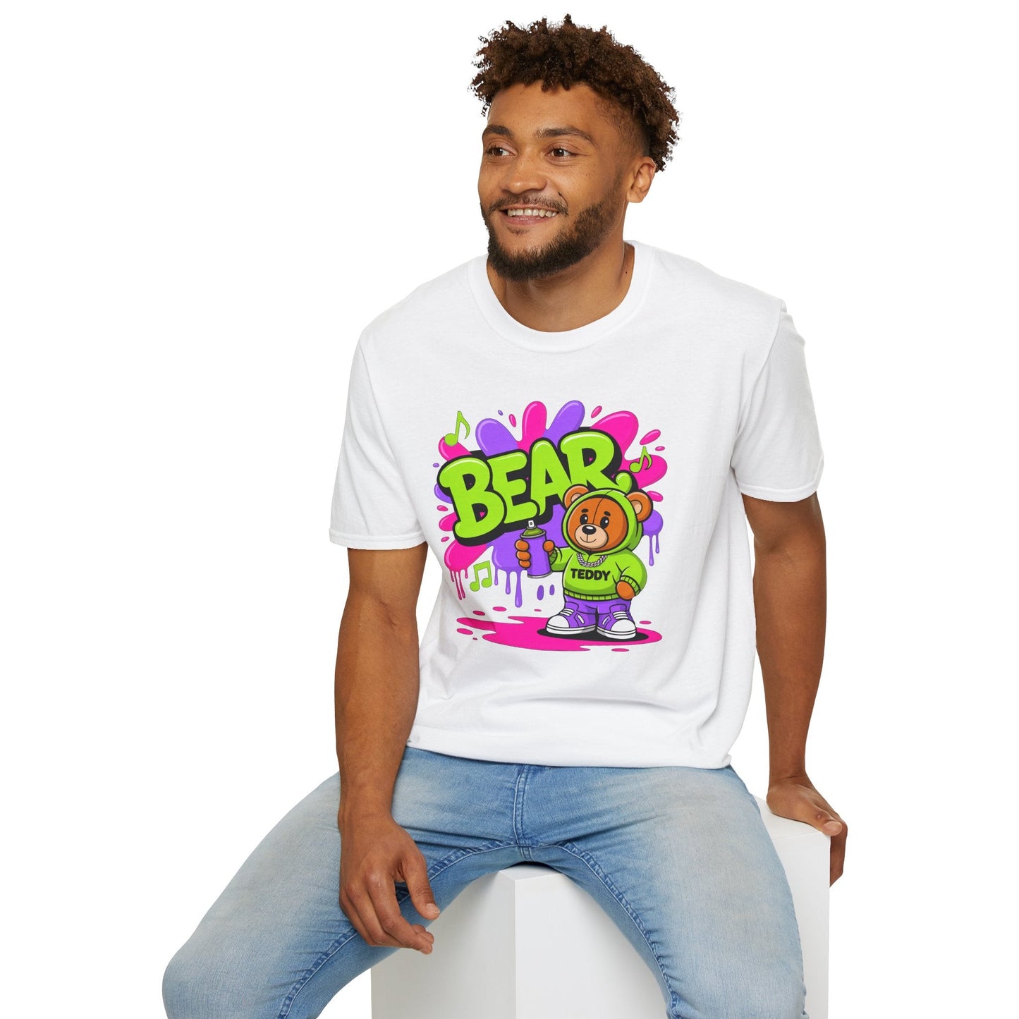 Funny Cartoon Animals T Shirt Unisex Graphic Tee Animation Softstyle Gildan 64000 Ring Spun Cotton