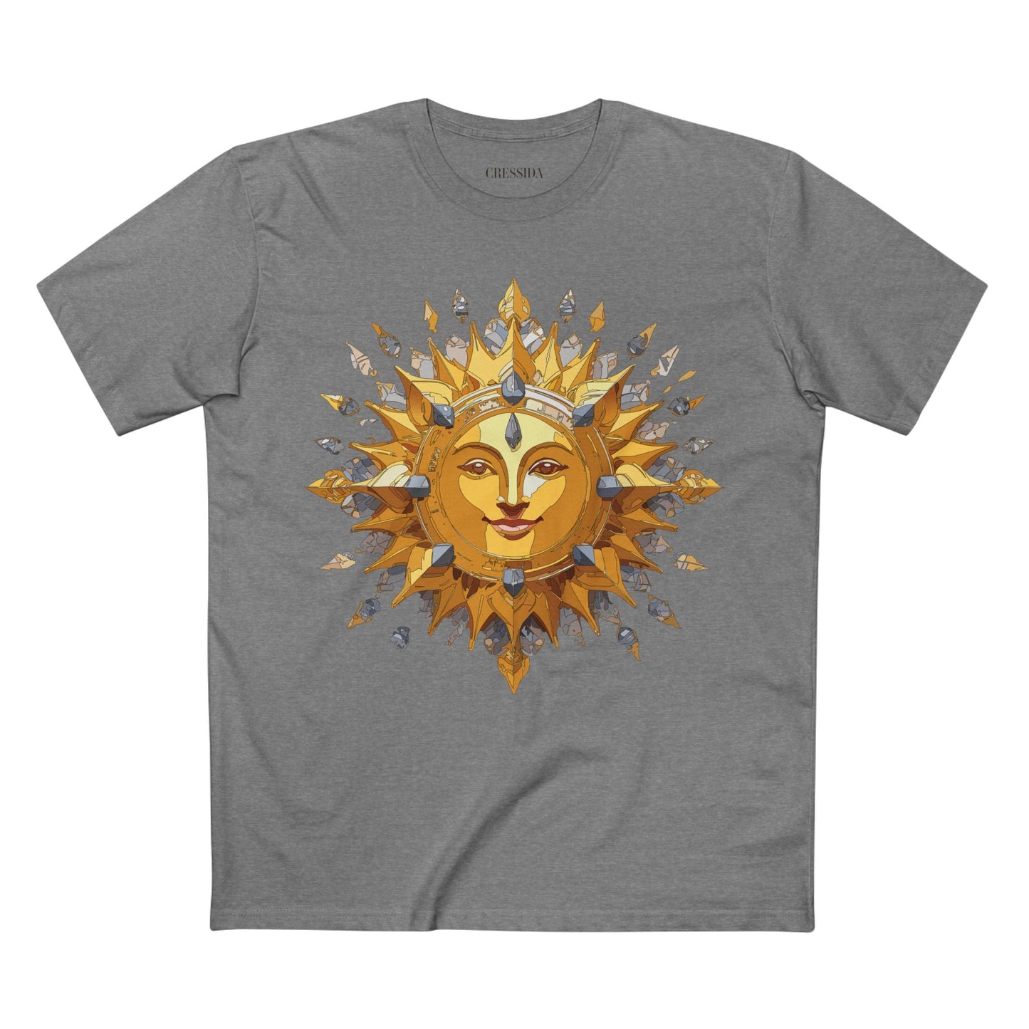 Gold Sun Graphic Unisex 100 Cotton T-Shirt with Golden Art Design 11
