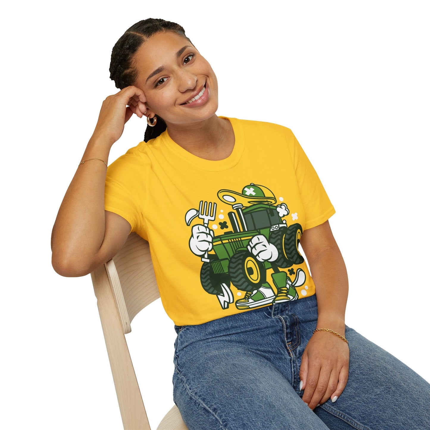 Cartoon T Shirt Animation Tee Funny Design Unisex Softstyle Cotton Shirt 64000 Comfort