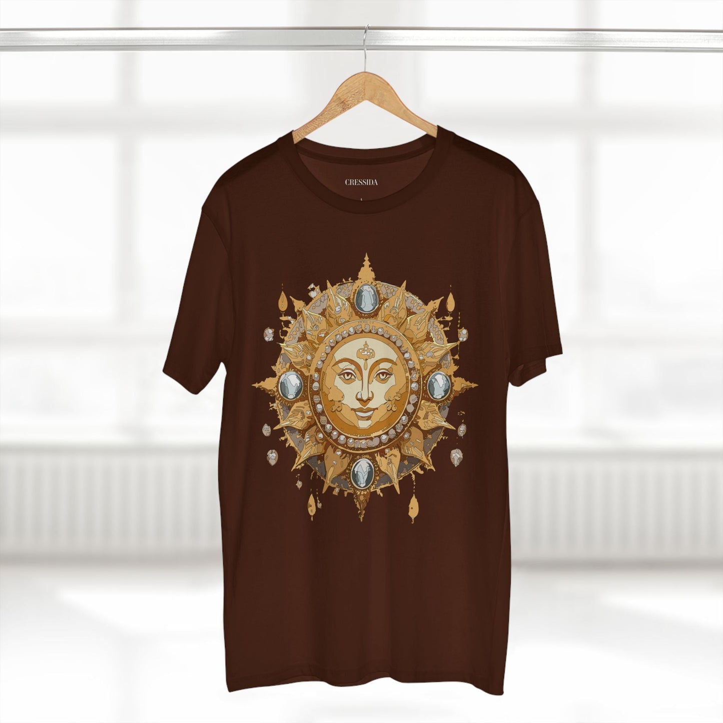 Gold Sun Graphic Unisex 100 Cotton T-Shirt with Golden Art Design 8
