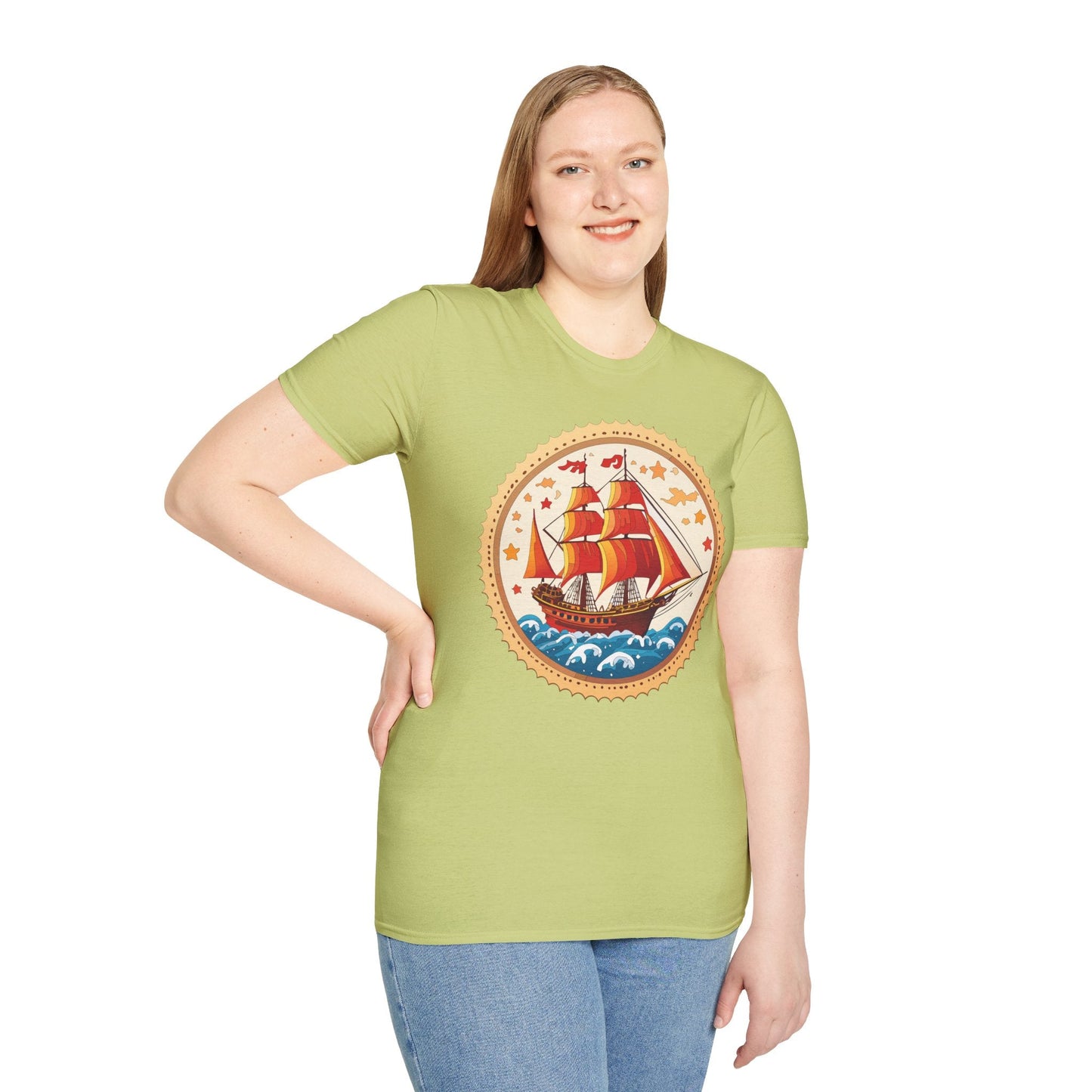 Ship T Shirts Frigate Vessel Tee Shirt Unisex Short Sleeve Gildan Softstyle 100 Percent Cotton
