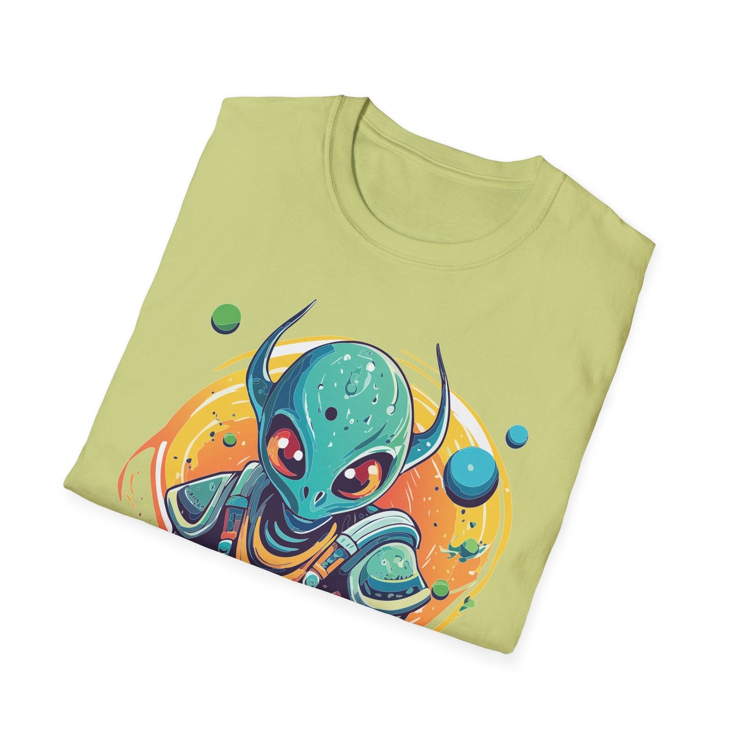 Alien Cosmos Shirt Unisex Softstyle Tee With Alien Art Design Space Theme Graphic Tee