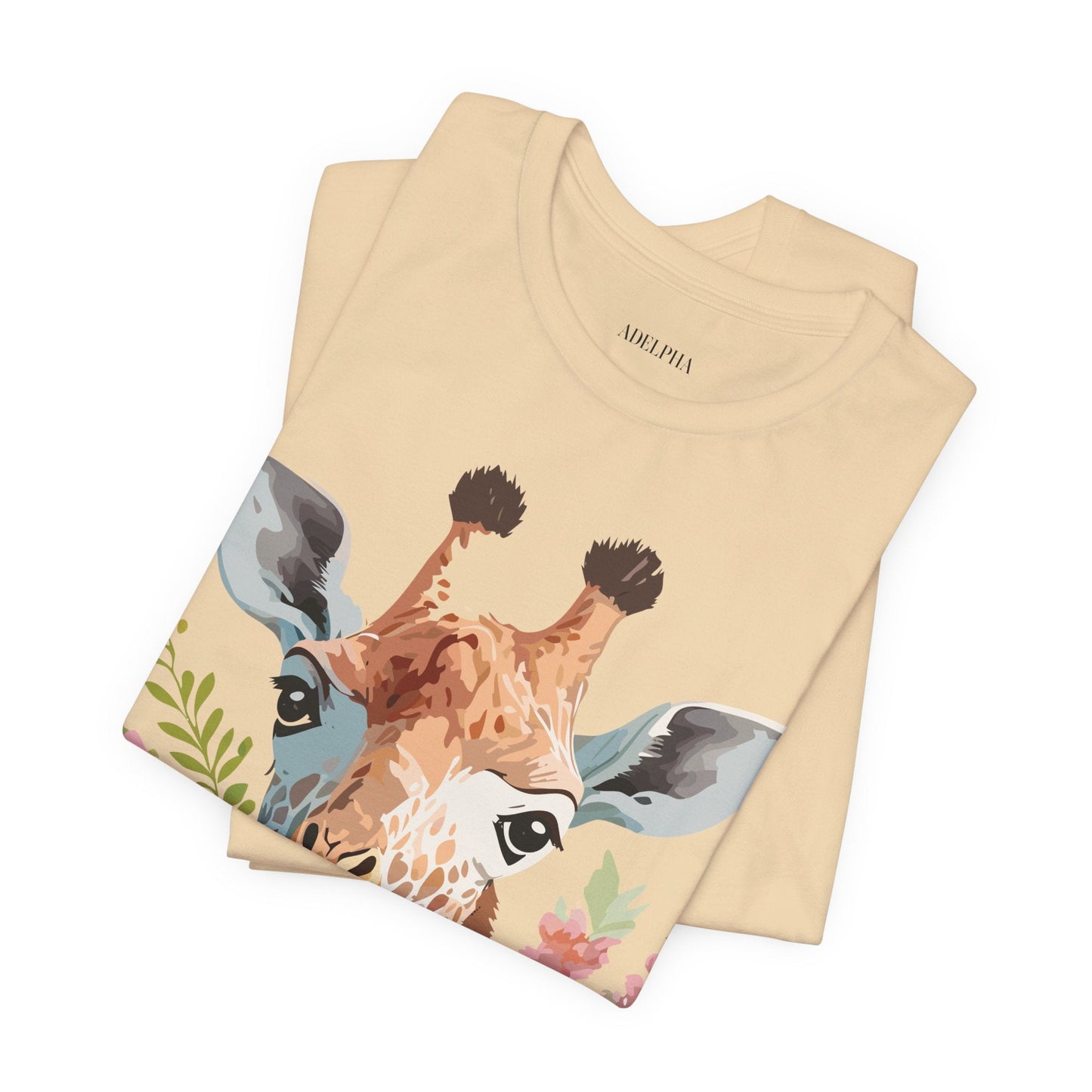 Giraffe Graphic Unisex 100 Cotton Vintage Animal Art T-Shirt 3