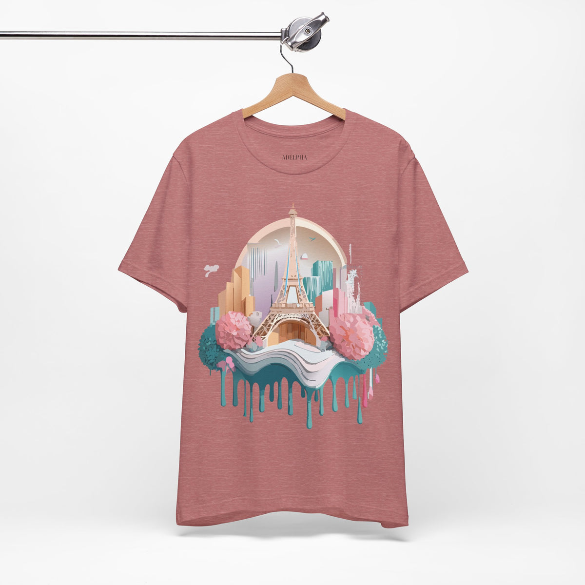 Paris Travel Tourist Graphic Design Unisex Bella+Canvas Cotton T-Shirt e322