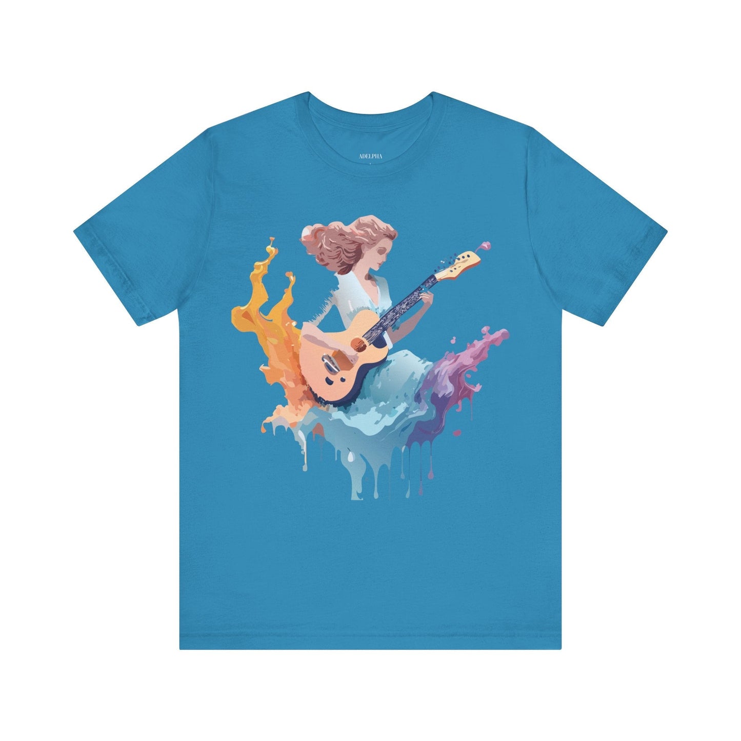 Adelpha Music Graphic Tee Unisex Vintage Inspired Art Design Short Sleeve T Shirt