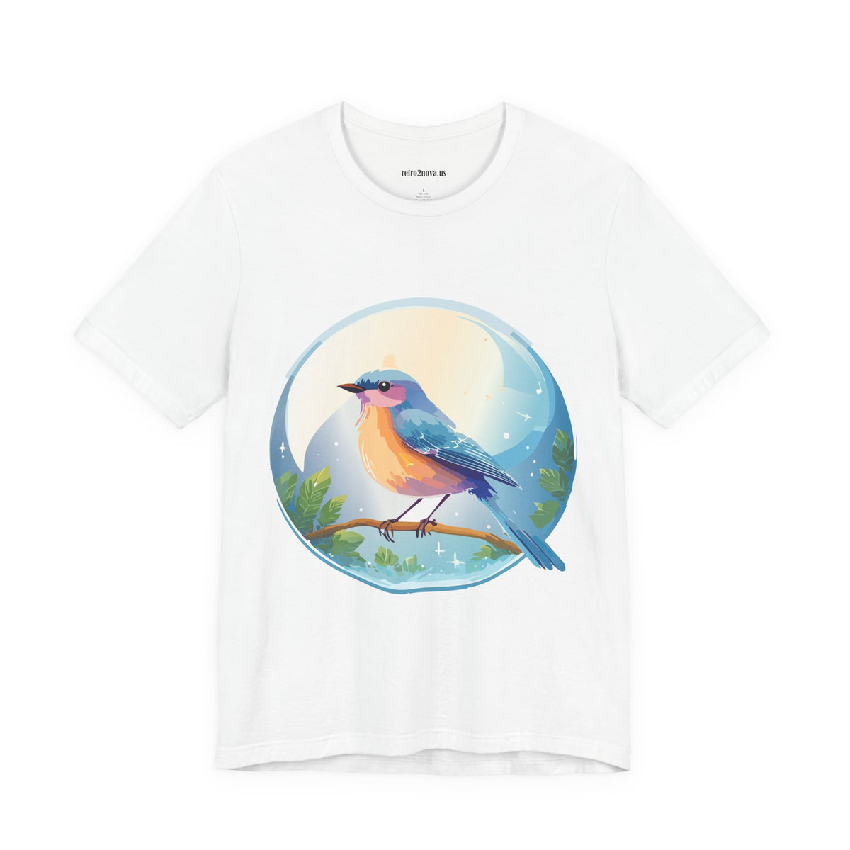 Bird Graphic Unisex Cotton Bella+Canvas Tee with Animal Design ab4