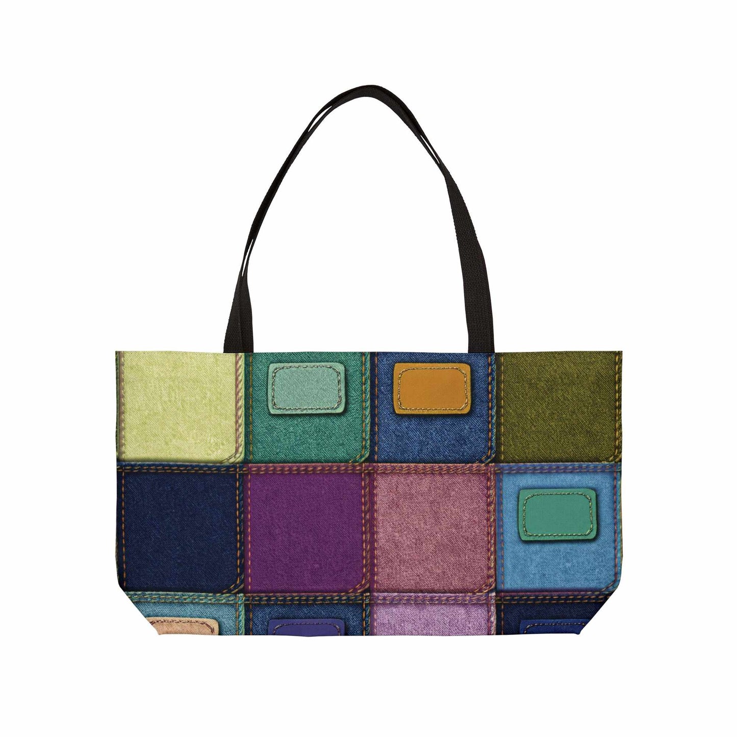 Denim Color Imitation Print Unisex  Yoga Bag  Spun Polyester 24x13 Canvas Gym Bag 26-2