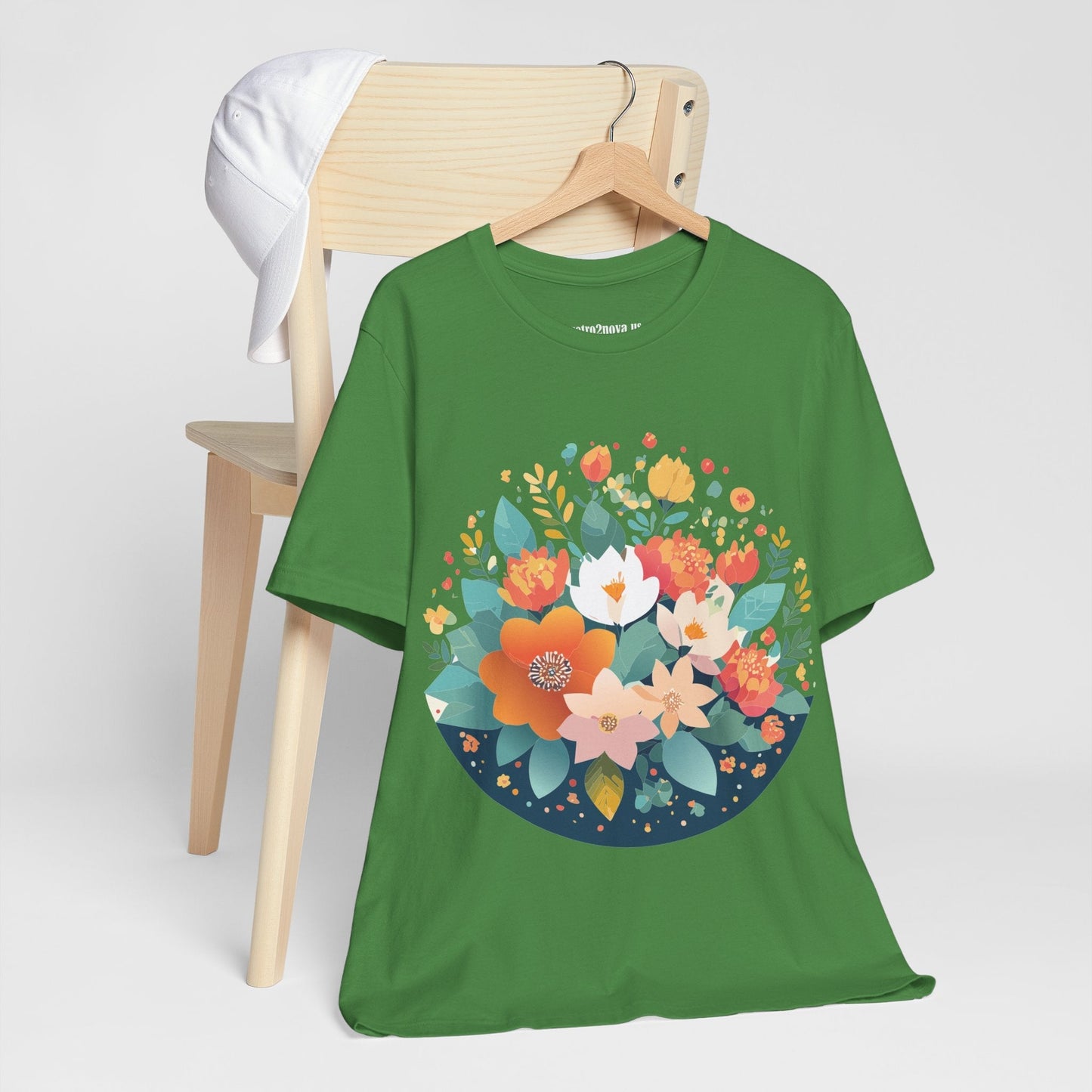 Floral Flowers Shirt Unisex Lightweight Breathable Jersey Tee Floral Pattern Short Sleeve