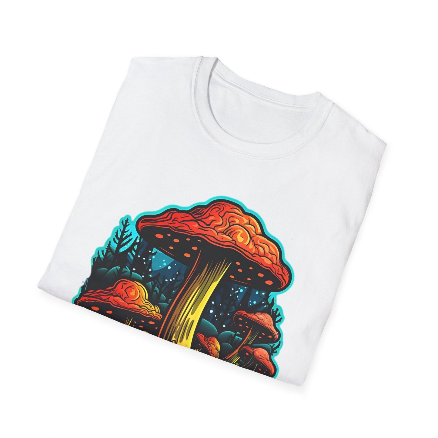 Mashroom Tee Shirt Unisex Softstyle 64000 With Funny Mashroom Fungus Graphic Design