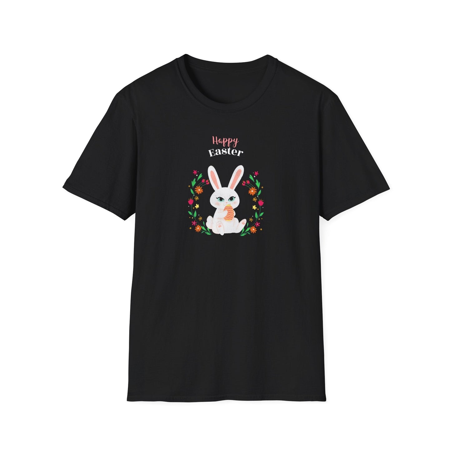 Easter Bunny T Shirt Unisex Gildan Softstyle Tee 100 Percent Ring Spun Cotton Easter Design