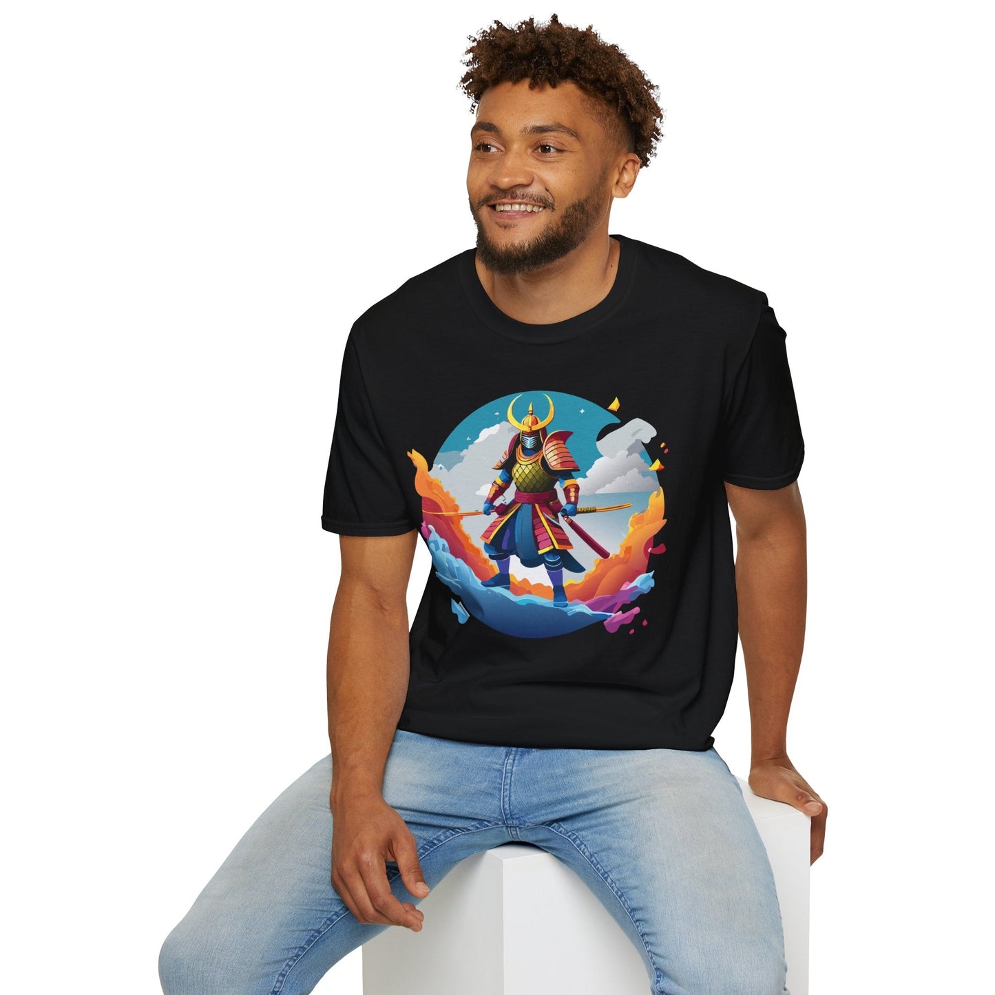 Samurai Shirt Unisex Gildan Softstyle 64000 Tee 100 Percent Ring Spun Cotton Lightweight