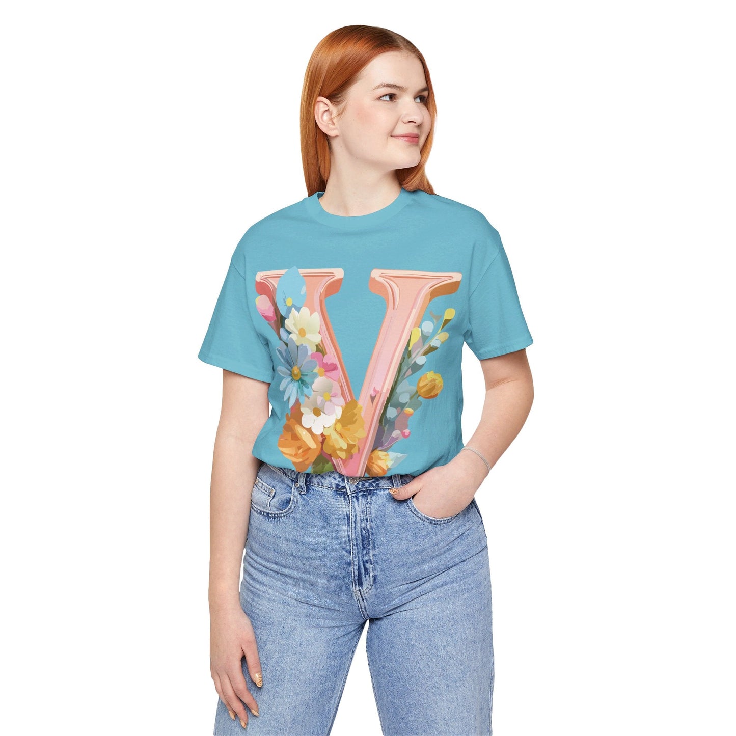 Letter V Shirt Unisex Graphic Tee With Vintage Inspired Artwork From Adelpha Official Edition