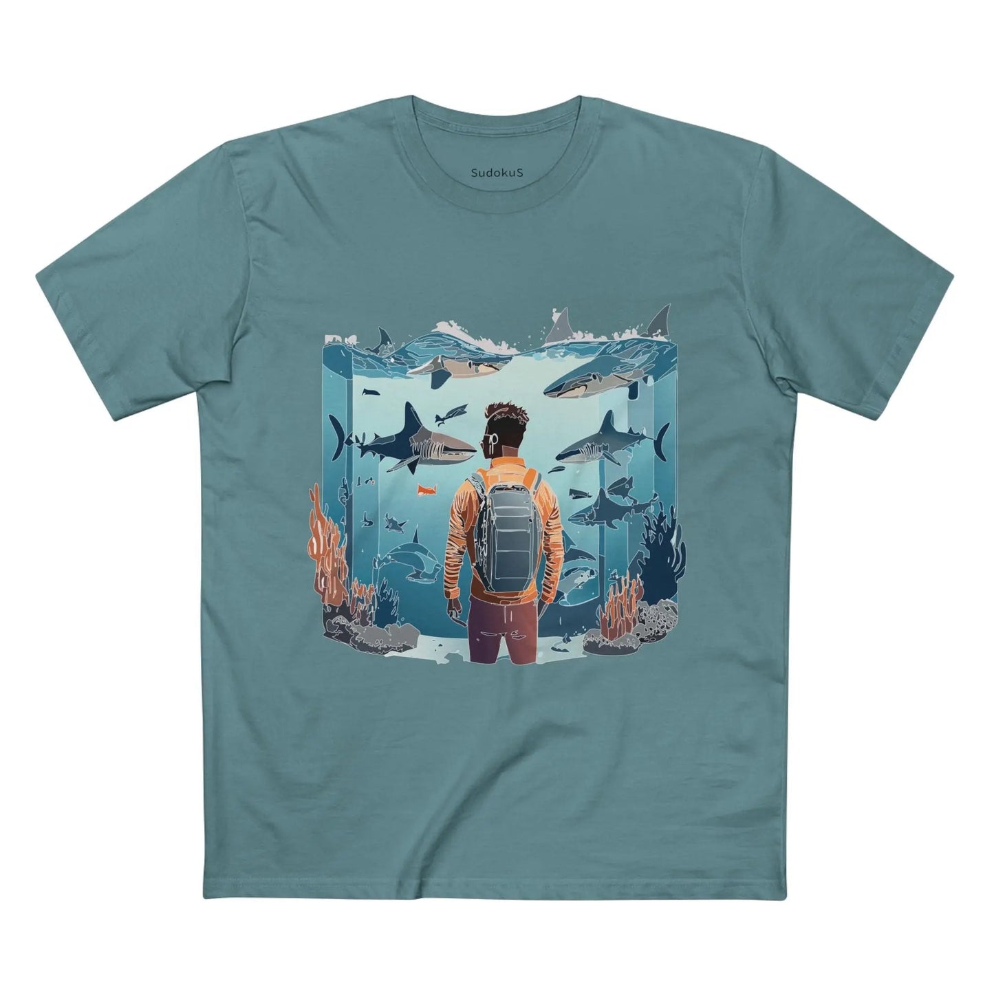 Ocean Coast Graphic Unisex 100 Cotton Staple Tee 6