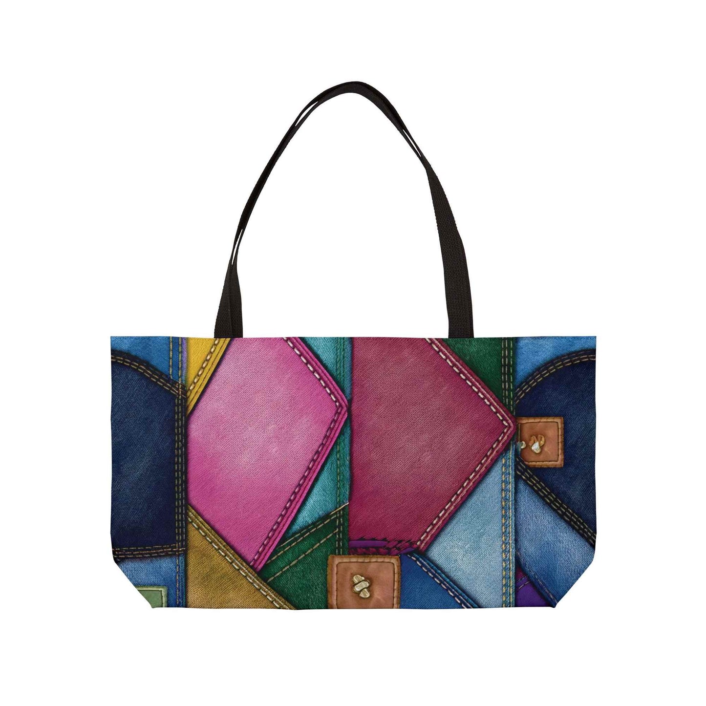 Denim Color Imitation Print Unisex  Yoga Bag  Spun Polyester 24x13 Canvas Gym Bag 34-2