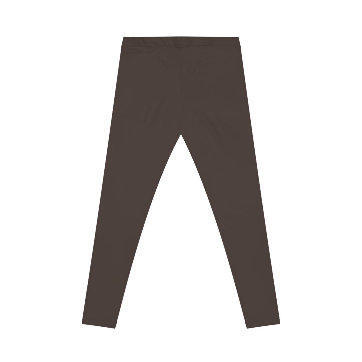 Deep Mocha Color Women's Poly-Span Casual Leggings XS-2XL