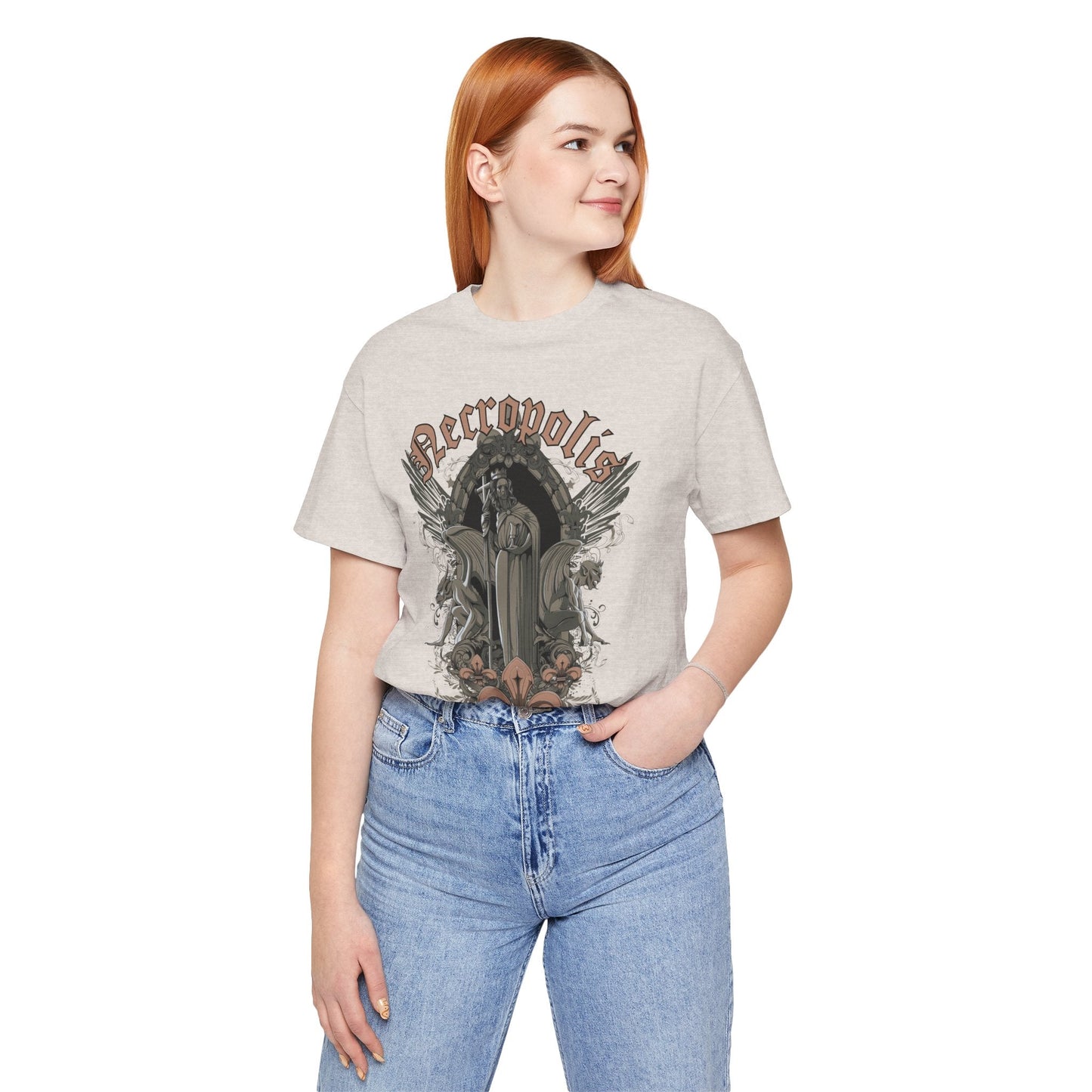 Gothic Skull Graphic Unisex Cotton T-Shirt r7