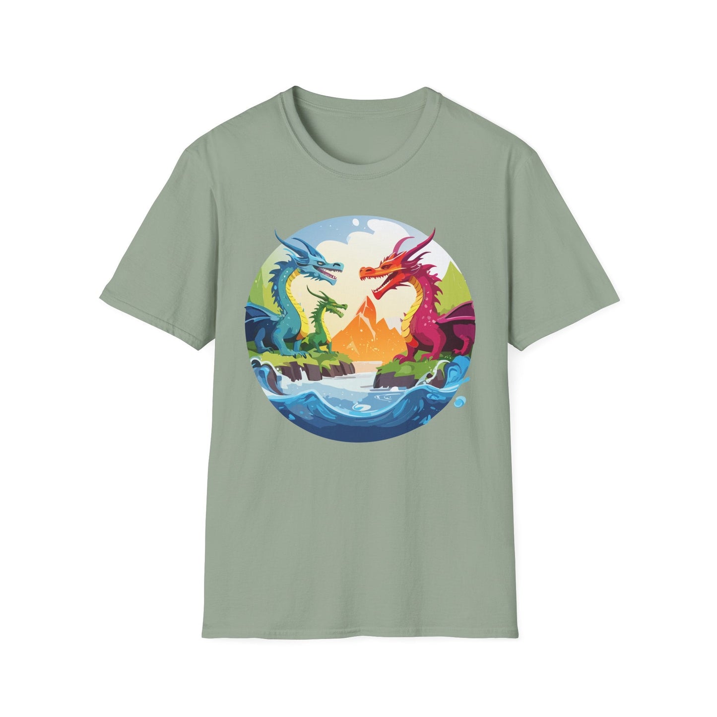 Dragon T Shirt Unisex Dragon Tee 100 Percent Ring Spun Cotton Softstyle Comfort Fit