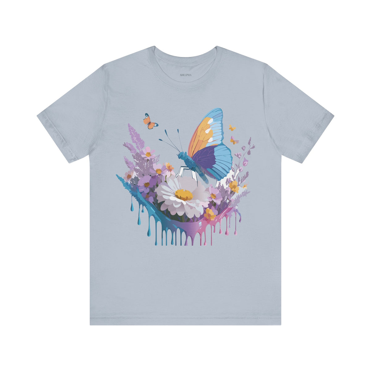 Butterfly Graphic Unisex Cotton Bella+Canvas Tee with Art Design n104