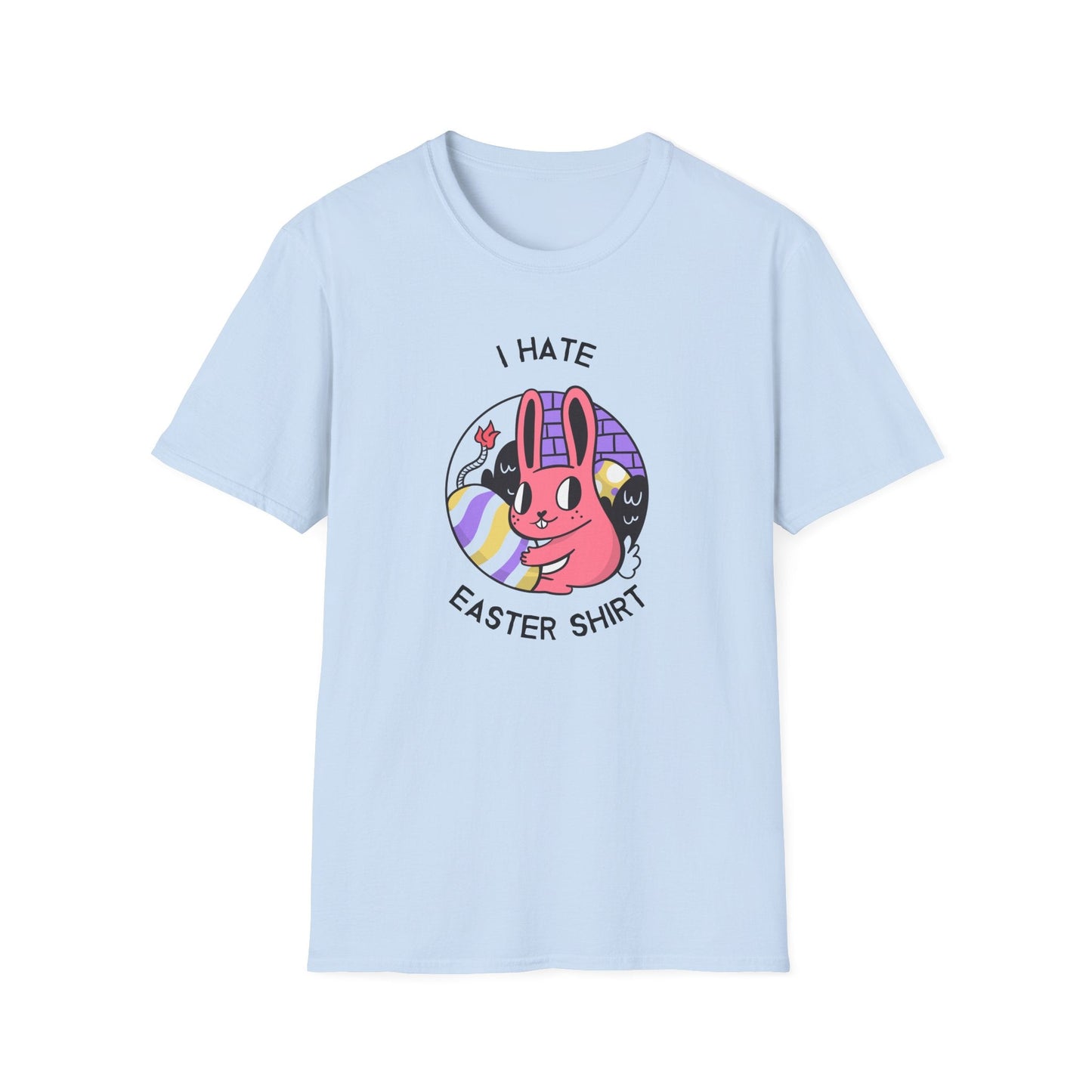 Funny Easter T Shirt Unisex Gildan Softstyle 64000 Easter Design Tee With Signature Print