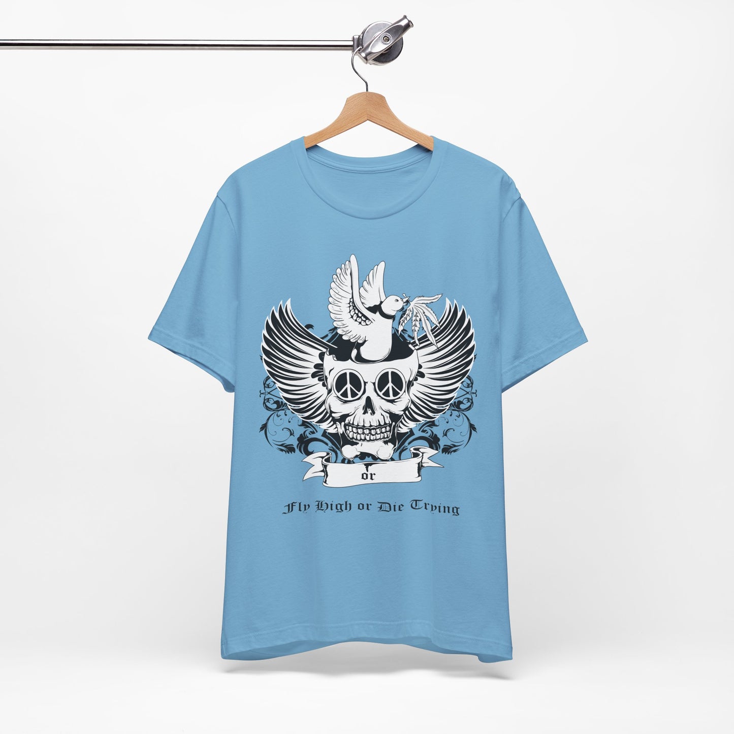 Bird Skull Graphic Design Tee, Skull Shirt, Vintage Tees, Art Design T-Shirt, Vintage Graphic Tee, Art Shirts with Skulls