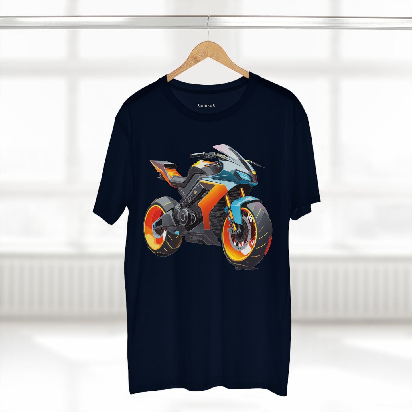 Moto Bike Graphic Unisex 100 Cotton Staple Tee 29