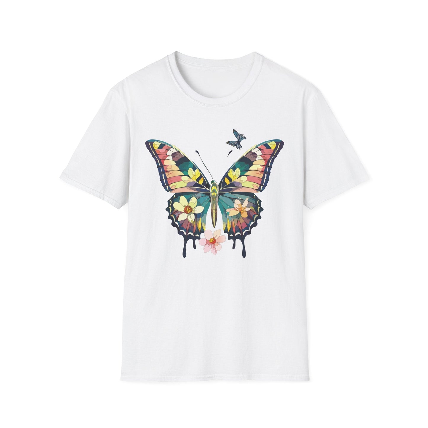 Butterfly T Shirt For Unisex Softstyle 64000 Short Sleeve Monarch Butterfly Tee Design