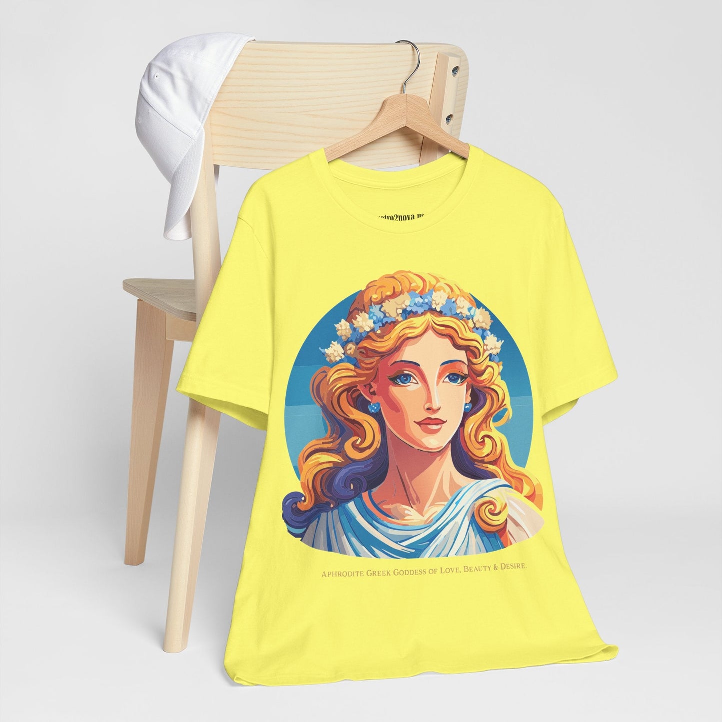 Goddess Aphrodite Unisex Graphic Cotton T Shirt with Retro2Nova Artwork Design Edition