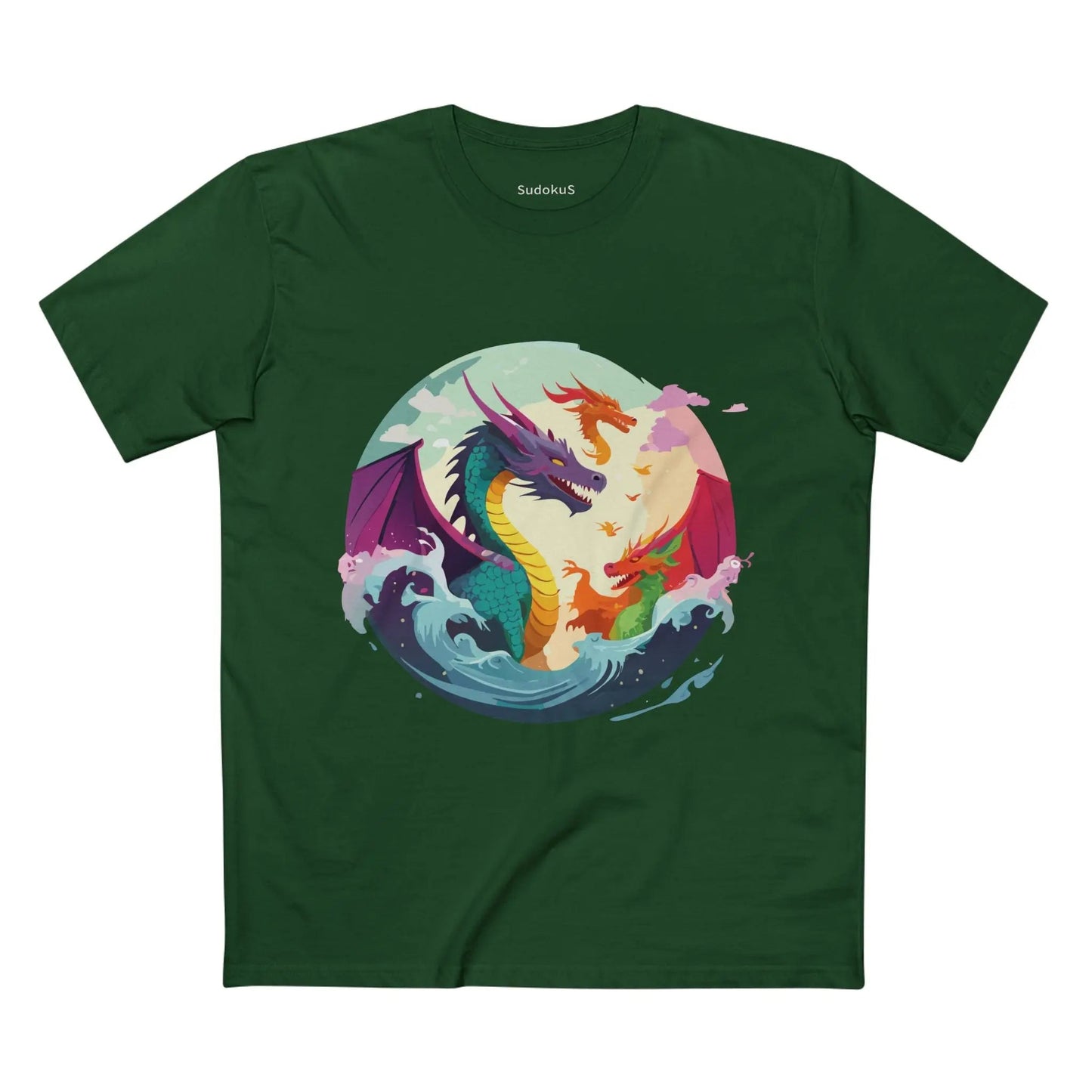 Dragon Graphic Unisex 100 Cotton Staple Tee 14