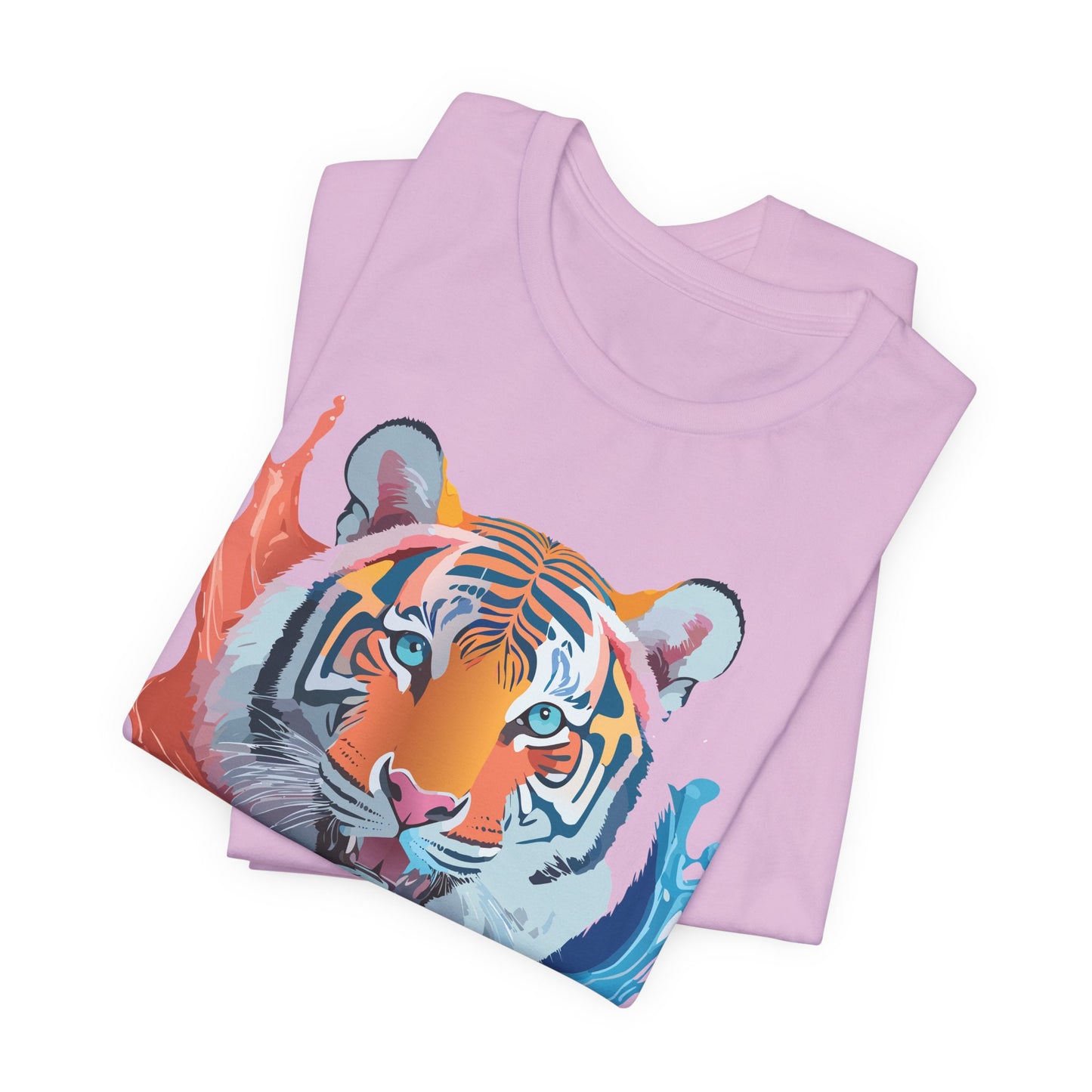 Unisex Tiger Tee, Animal Shirt, Tee Shirt with Tiger, Art T-Shirt, Animal Tees, Big Cat Shirt, Art Design T-Shirt 5