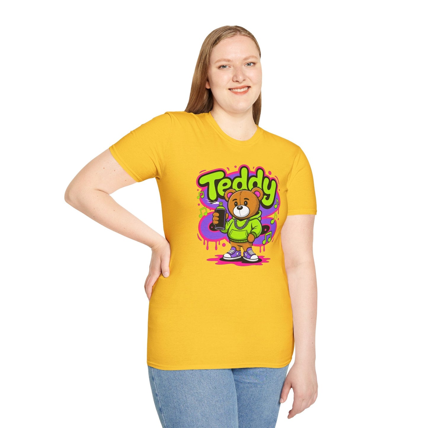 Cartoon T Shirt With Animation Funny Animals Tee Unisex Softstyle Gildan 64000 Cotton
