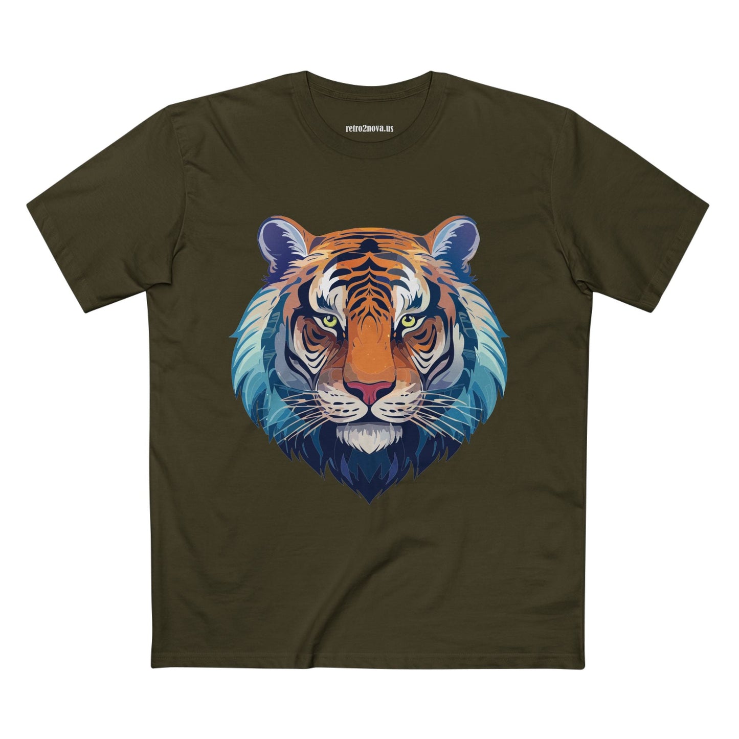 Tiger Shirt Unisex Premium Cotton Staple Tee With Original Art Design From Retro2Nova Exclusive Art Collection