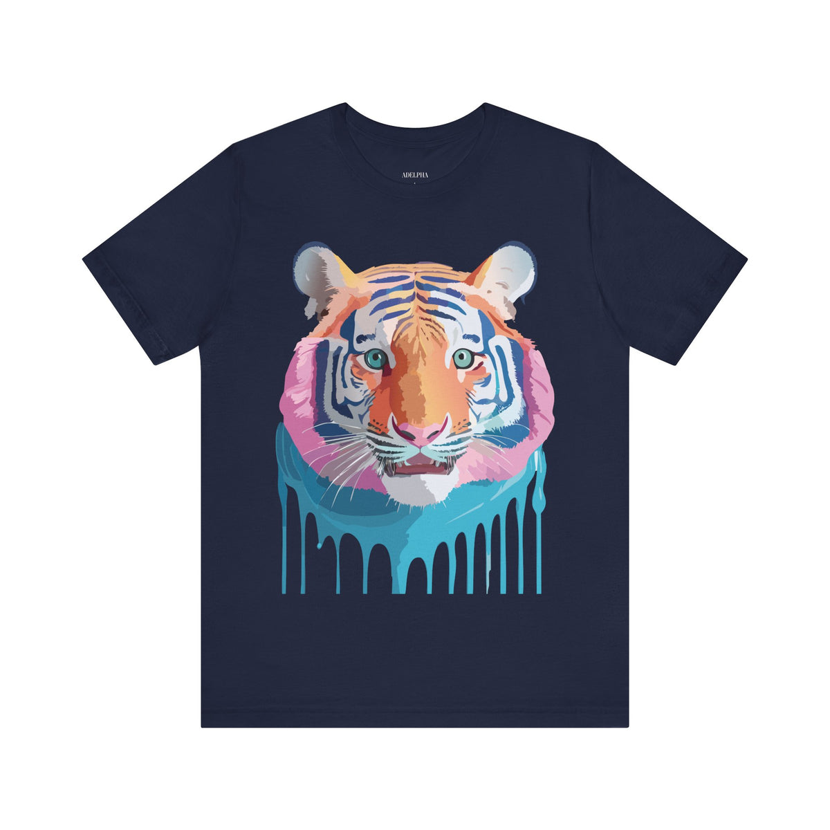 Tiger Graphic Unisex Cotton Bella+Canvas Tee with Art Animal Design e61
