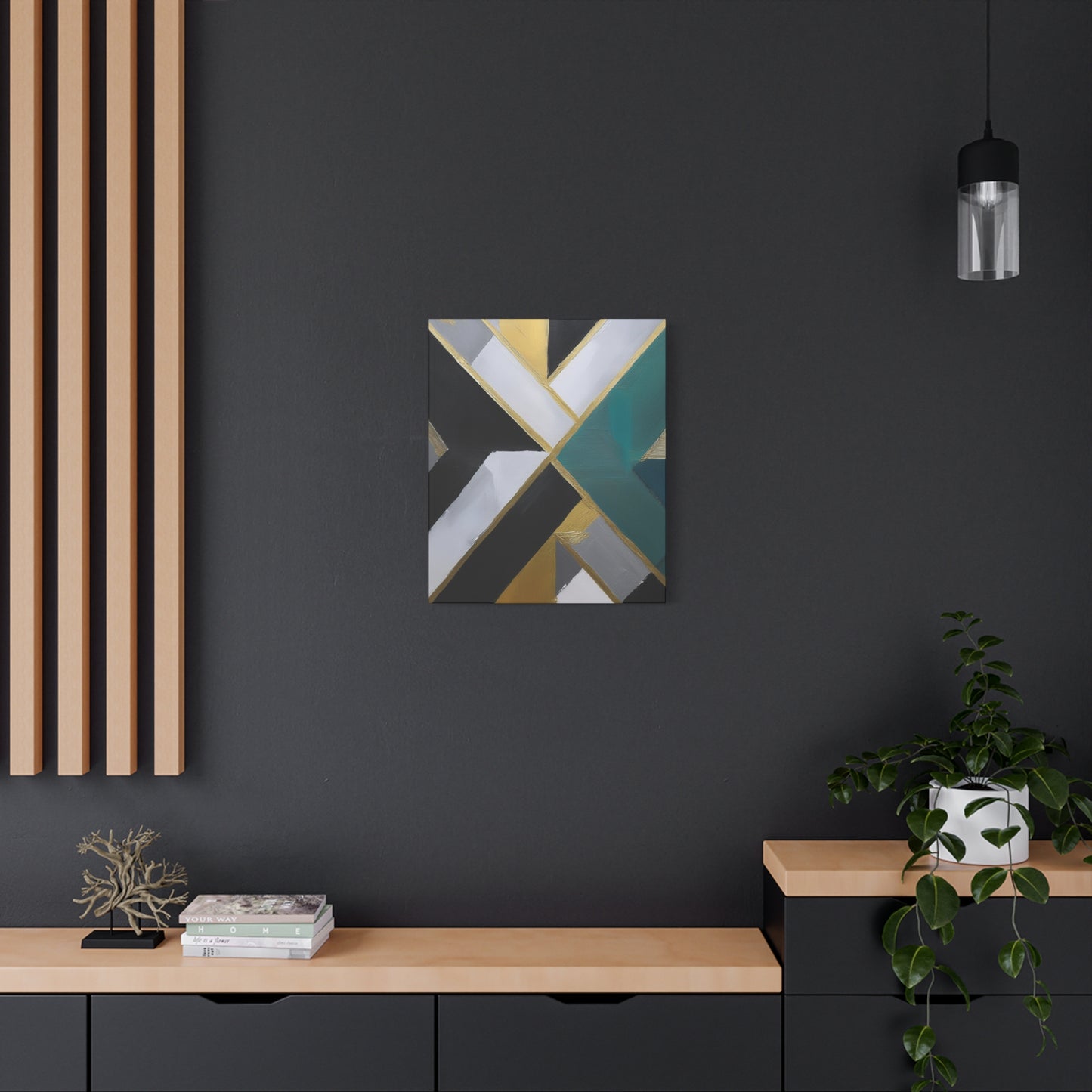 Abstract Geometric Painting Print Canvas 20x24,20x30,24x30 24x32,24x36,30x40 32x48,36x48,40x60 Pine-Wood Inner Frame ABS-76