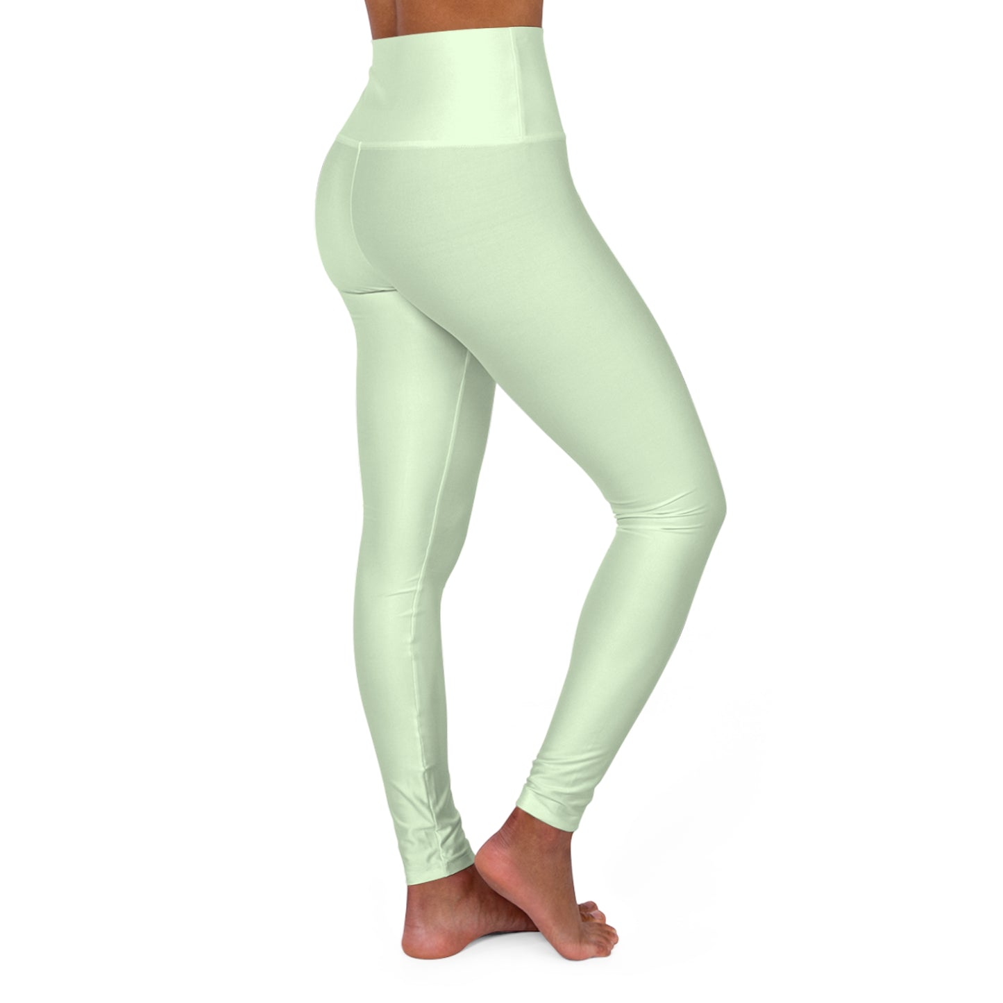 Frosted Mint Color High-Waist Yoga Leggings Women's Seamless Poly-Span Stretchy Pants XS-2XL
