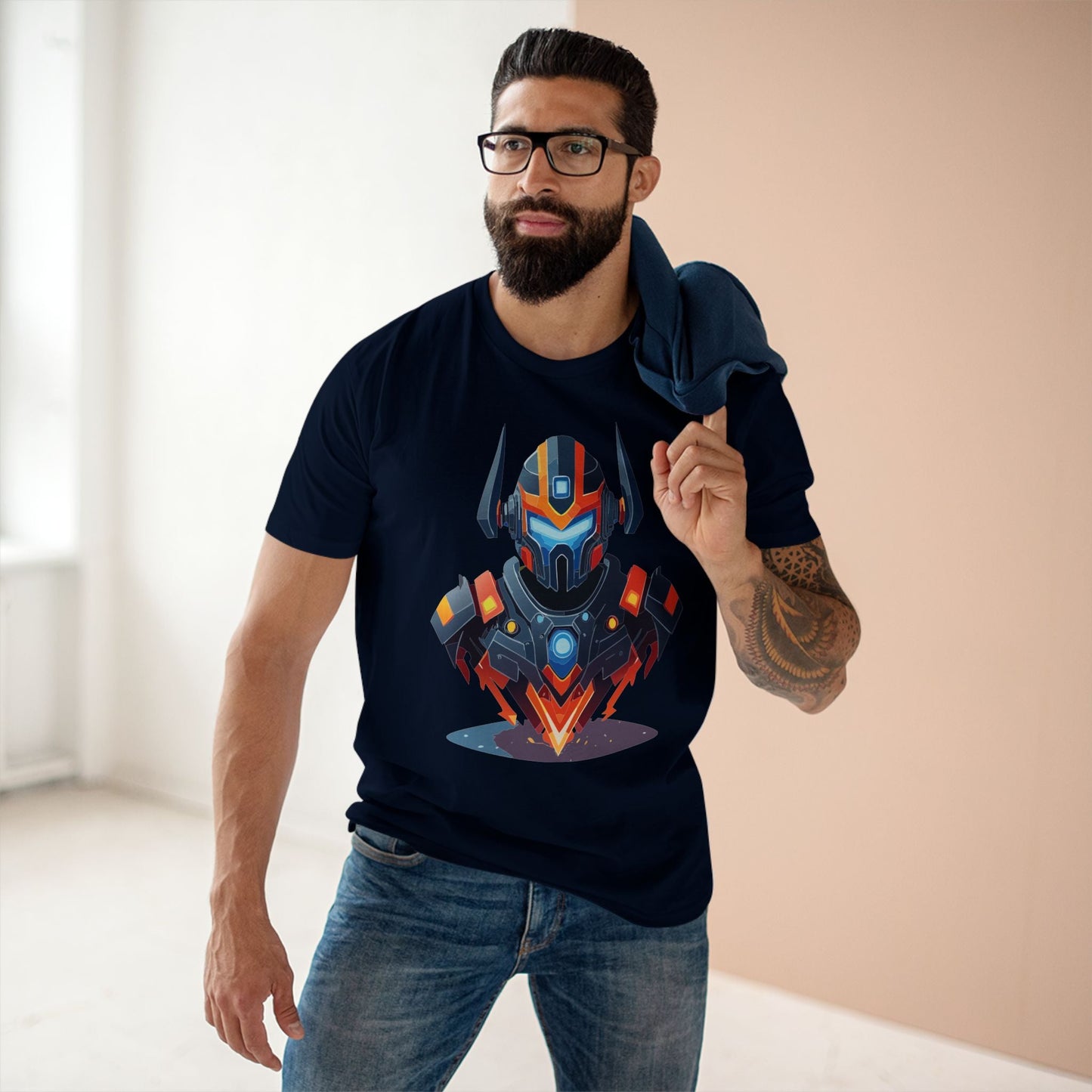 Cyborg Robot Graphic Unisex 100 Cotton Staple Tee 10
