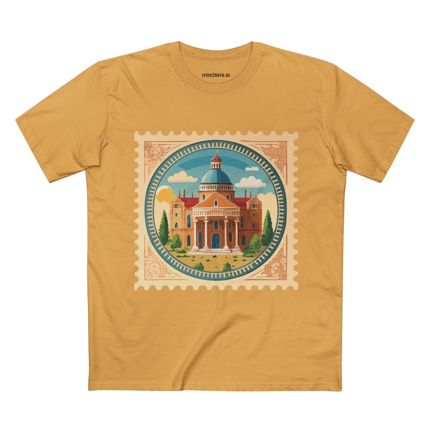 Stamp Shirt Postage Stamp Art Tee Unisex Premium Cotton Retro2Nova Original Art Design