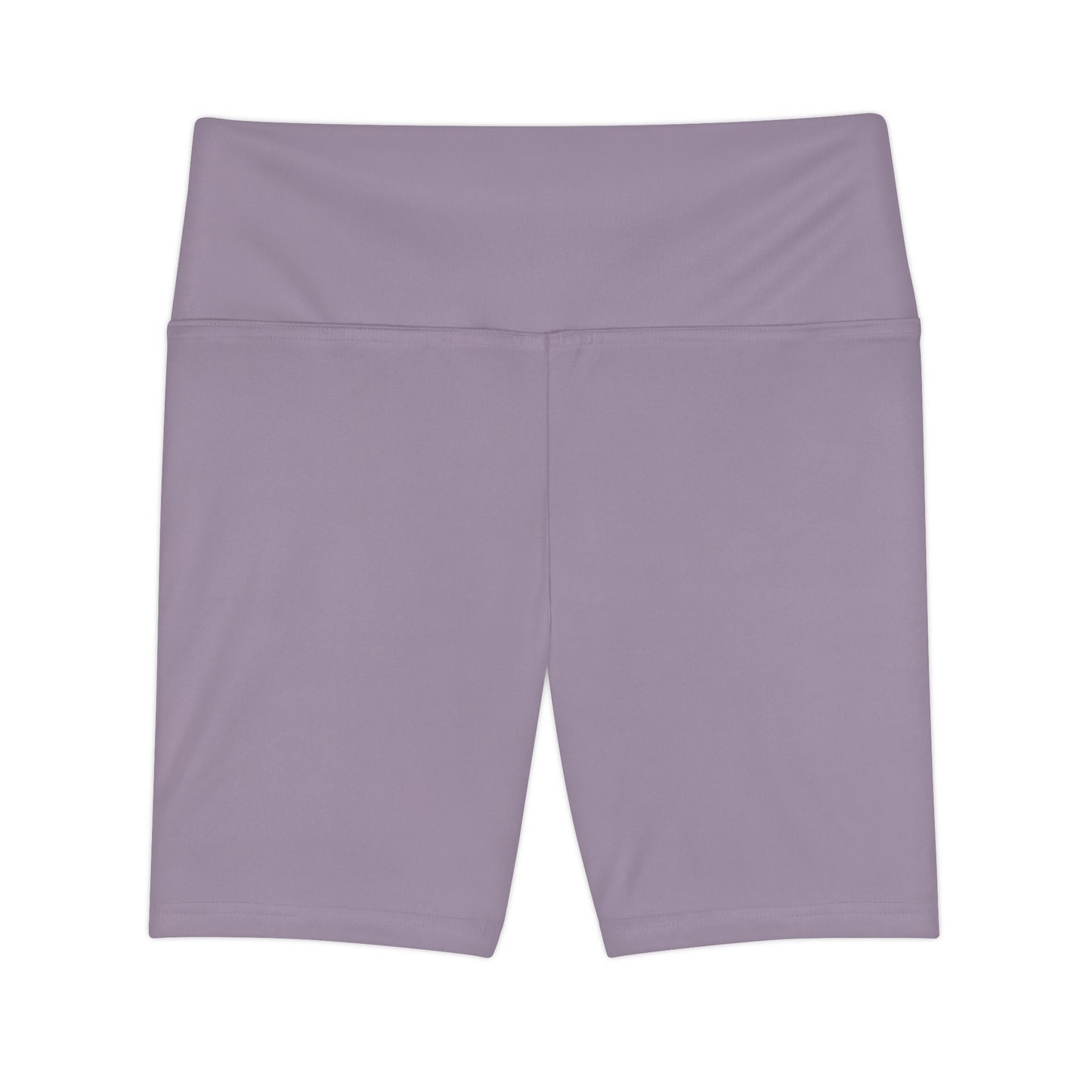 Mauve Ash Lavender High-Waist Workout Shorts