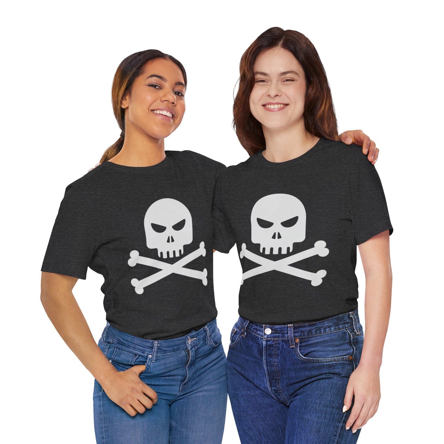 Unisex Cotton Tee Shirt with Skull