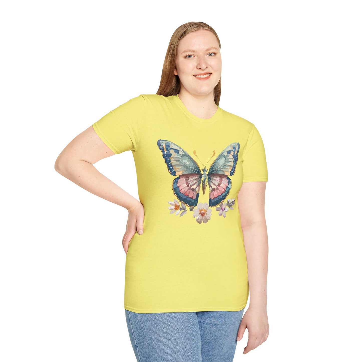 Butterfly Shirt Unisex Monarch Design Gildan Softstyle 64000 Ring Spun Cotton Tee