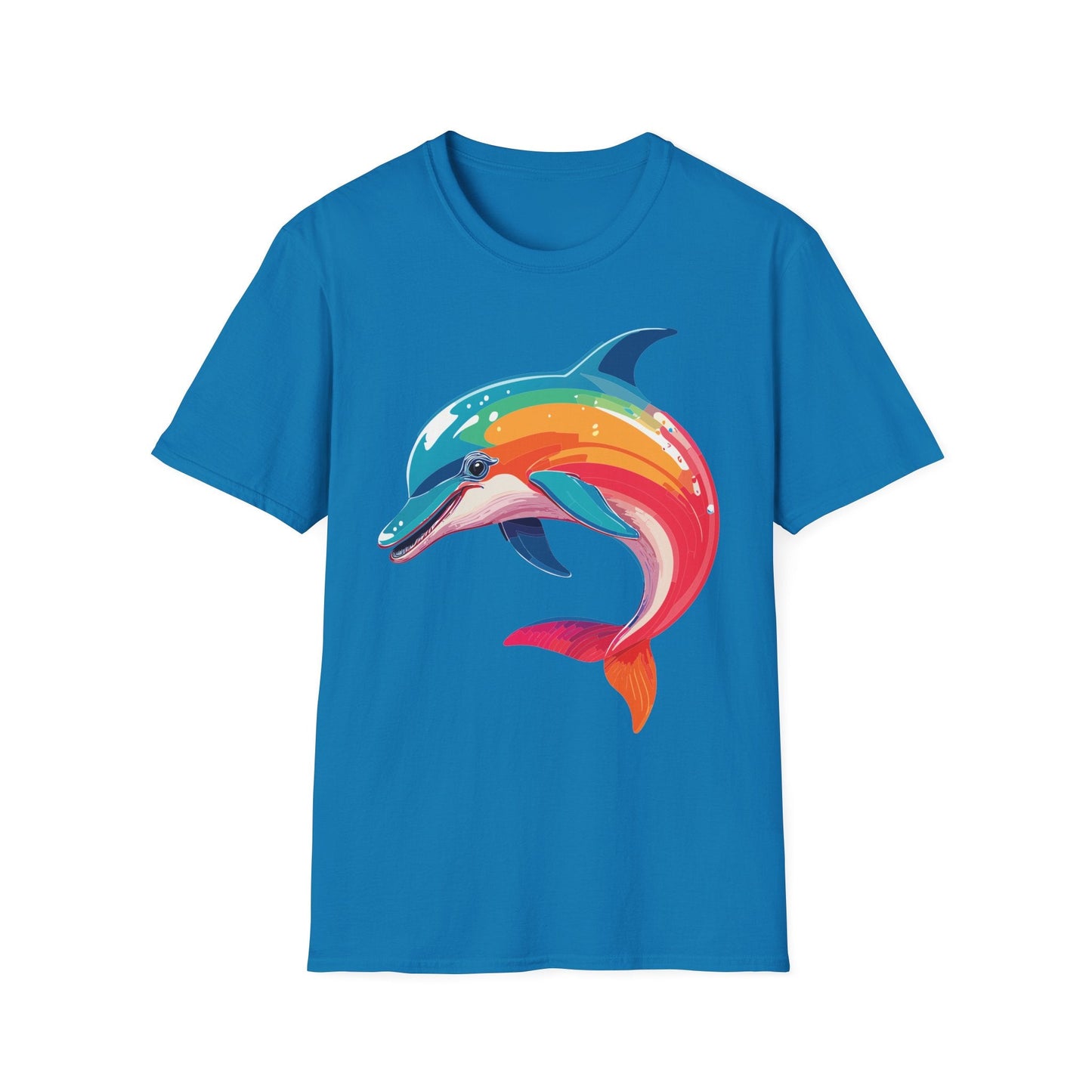Dolphin Shirt For Unisex 100 Percent Ring Spun Cotton Gildan Softstyle 64000 Short Sleeve Tee