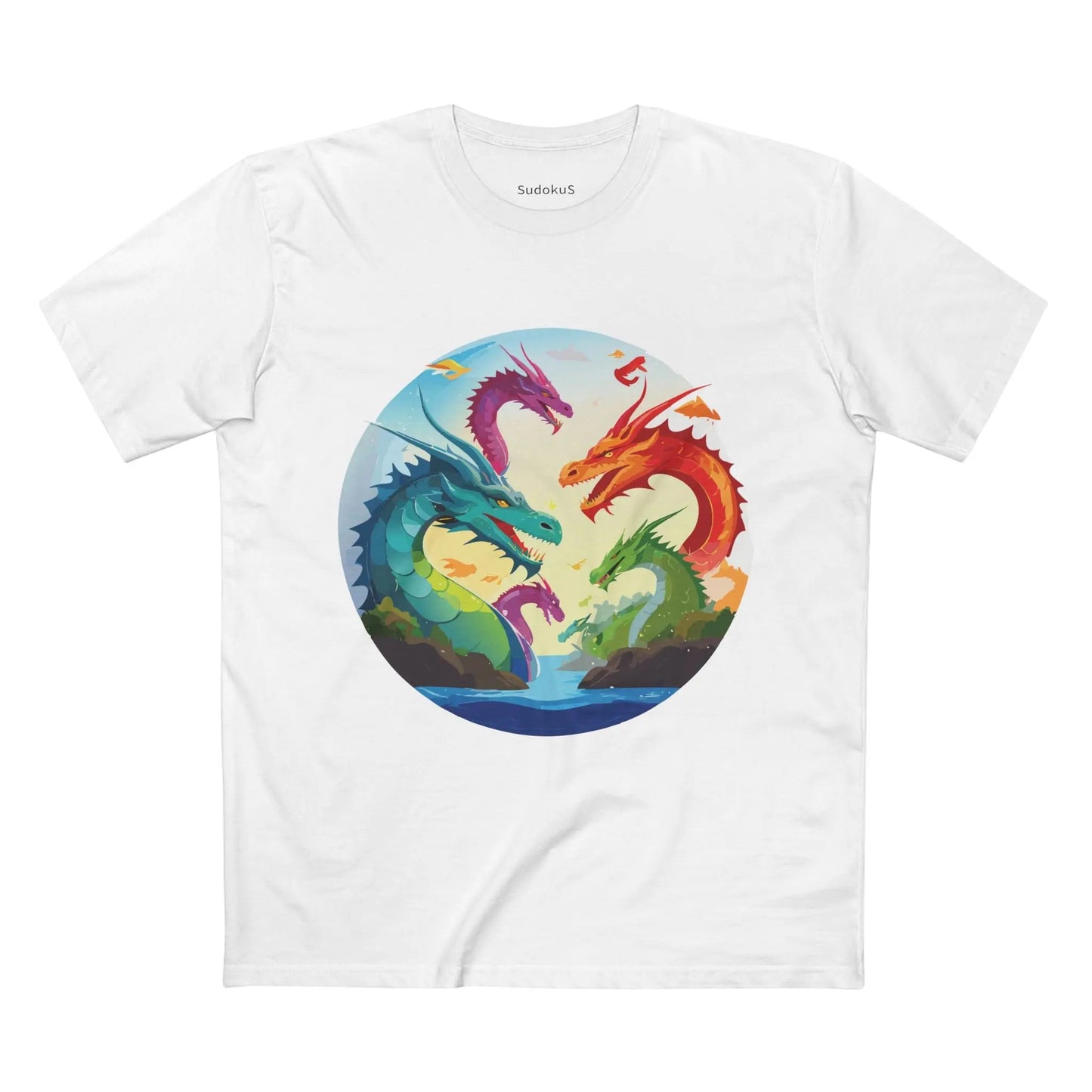 Dragon Graphic Unisex 100 Cotton Staple Tee 15