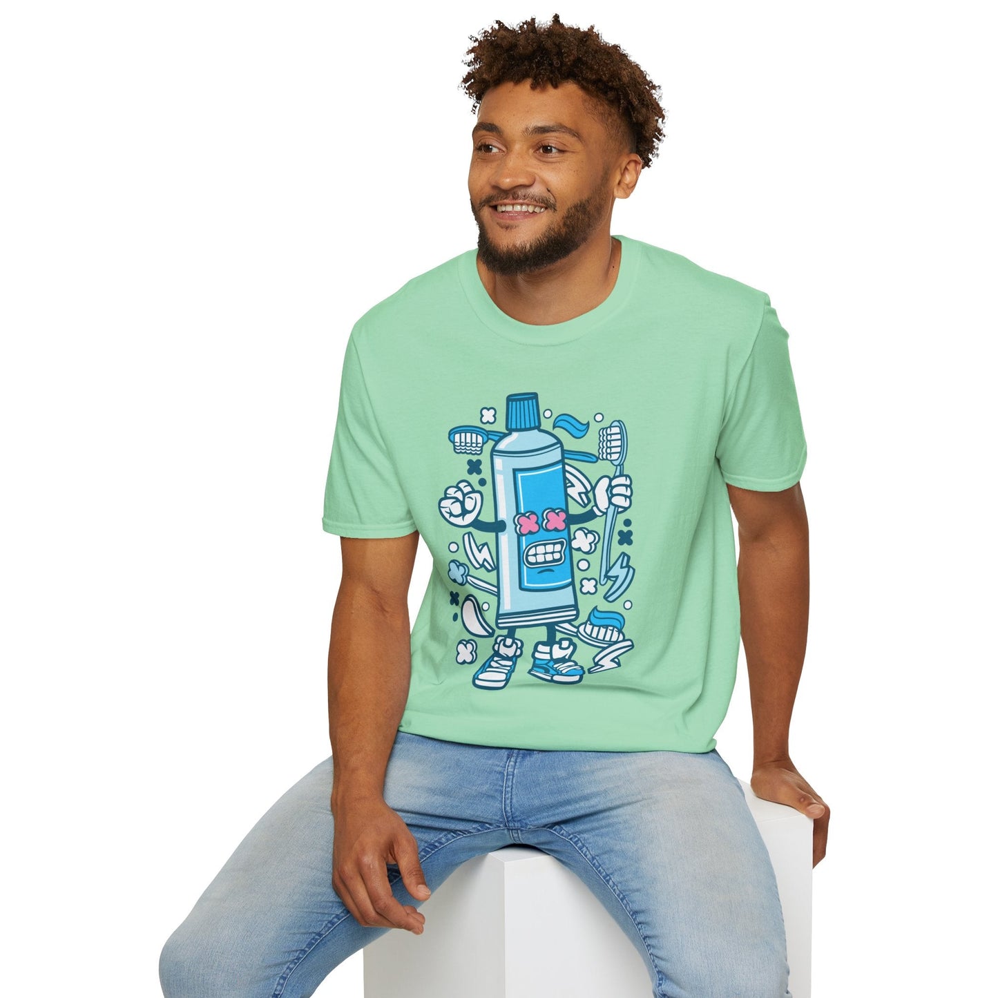Cartoon Animation T Shirt Unisex Gildan Softstyle 64000 Tee With Fun Art Design Artwork