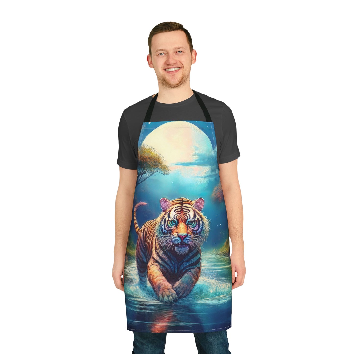 Tiger 100% Polyester Stain-resistant 31.5 x 25.6 | Art Print Canvas Apron 2