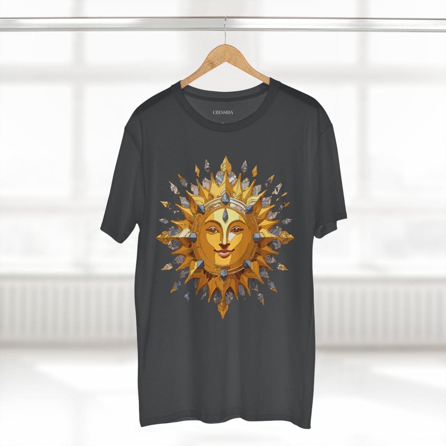 Gold Sun Graphic Unisex 100 Cotton T-Shirt with Golden Art Design 11