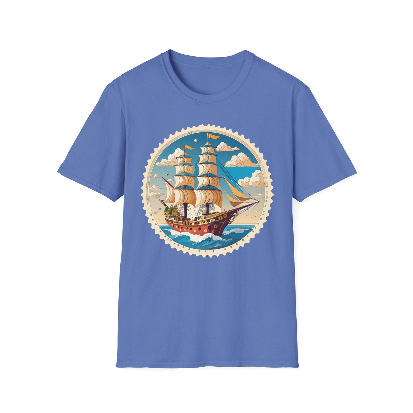 Nautical Ship Frigate Vessel T Shirts Unisex Tee Shirt Softstyle 64000 Ring Spun Cotton Comfort