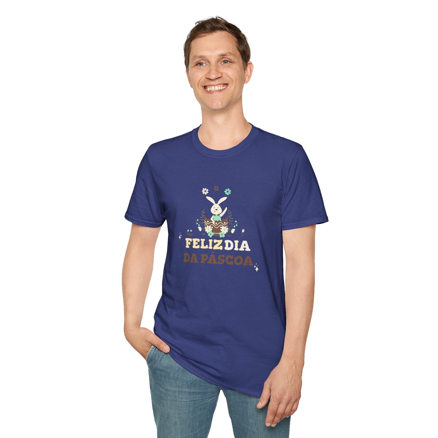 Easter Day T Shirt Unisex Softstyle Tee With Easter Design Print Gildan 64000 Comfort Fit