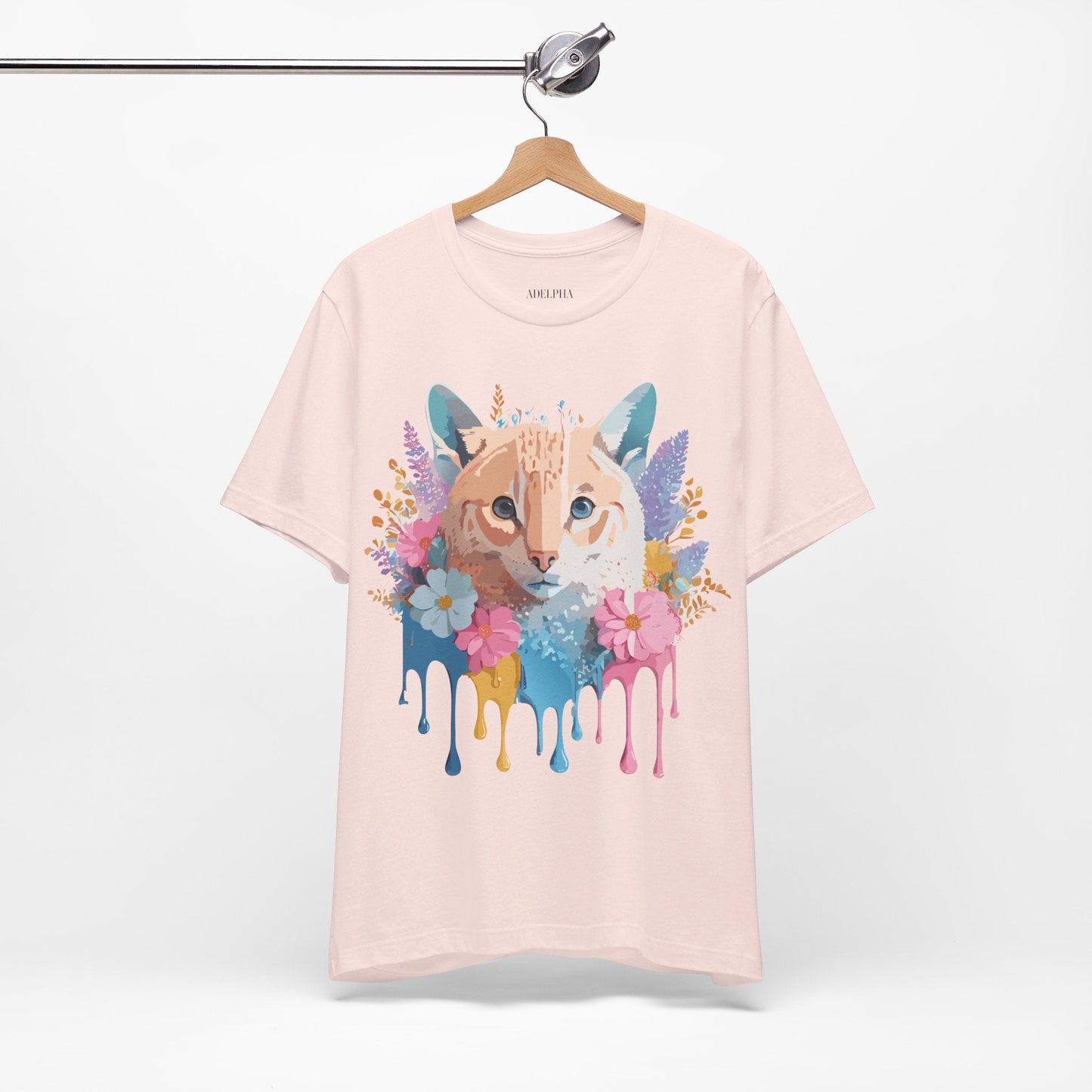 Cat Graphic Tee Unisex Short Sleeve With Adelpha Artwork Vintage Inspired