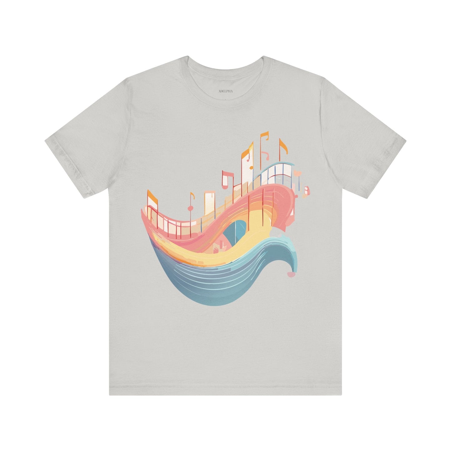Music Graphic Unisex 100 Cotton Vintage Art with Musical Elements Tee 18