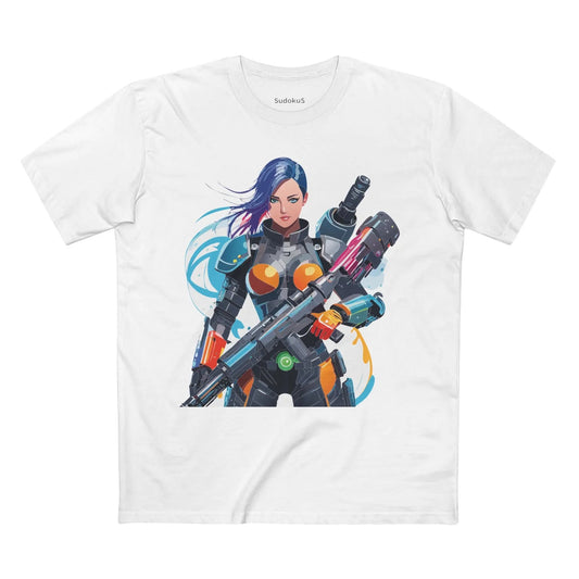 Army-woman Graphic Unisex 100 Cotton Staple Tee 24